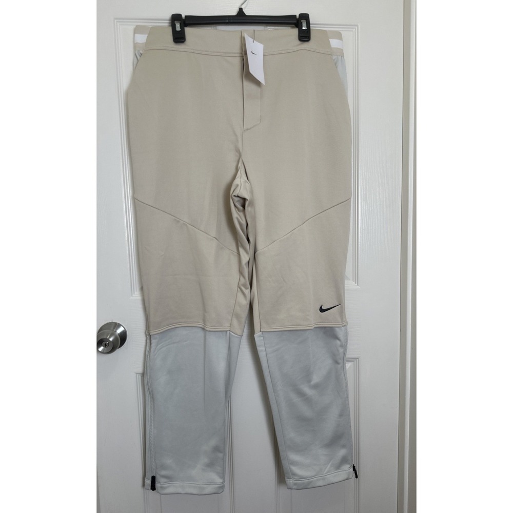 NIKE GOLF CLUB NGC FLEECE LOOSE FIT BEIGE PANTS JOGGERS NEW SIZE L MEN $100